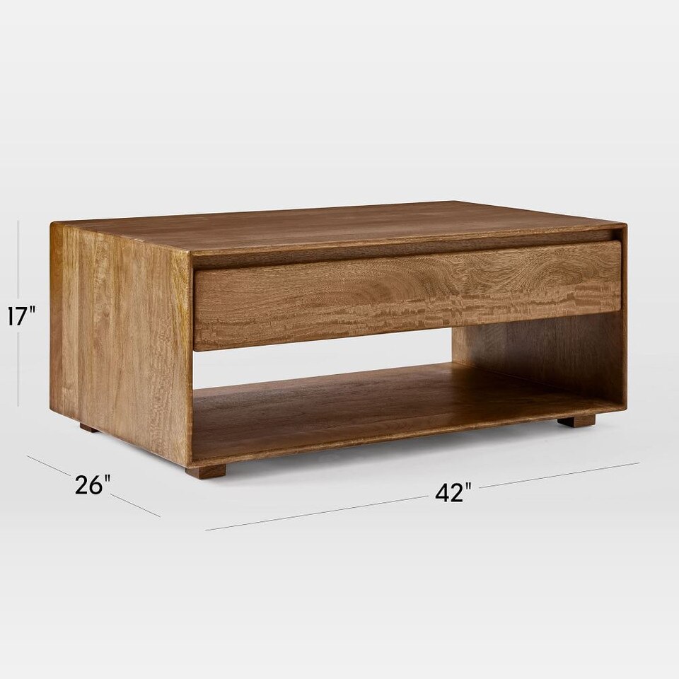 Anton Solid Wood Storage Coffee Table West Elm UK